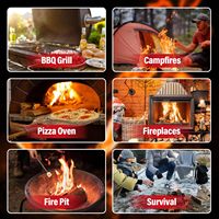Rouleaux de cire de laine de bois inodores, sans fumée, imperméables et sûrs, allume-feu à combustion propre pour usage intérieur/extérieur, barbecue, four à pizza, camping