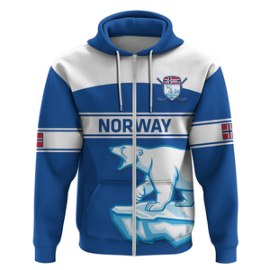 Sudadera con Capucha Extra Grande Unisex con la Bandera de Noruega, Sudadera con Estampado Personalizado, Chaqueta 100% Poliéster para Verano - Product Image 3