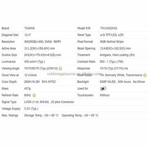 TM104SDH02 10.4 inch 800*600 TFT LCD screen module lcd <b>display</b> screen tft lcd <b>panel</b> in stock - Product Image 4