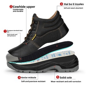 Botas de Seguridad Industriales Ligeras Guyisa OEM para Hombre, Botas de Trabajo de Seguridad con Puntera de Acero - Product Image 2