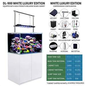 Hoogwaardig randloos zeeaquarium complete set zoutwater mini koraalrif <span class=keywords><strong>aquarium</strong></span> - Product Image 5