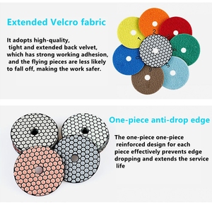 Tampon de polissage flexible en résine diamantée de 100 mm pour marbre et granit, compatible avec les outils manuels et les machines de polissage, OEM - Product Image 5