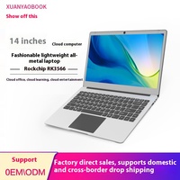 Nouvel ordinateur portable de bureau Cloud ultra-fin de 14 pouces avec corps en plastique, écran IPS, SSD, caméra Intel, clavier anglais, prise US, Windows 11 Education Home