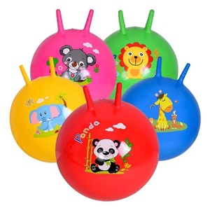 ลูกบอลกระโดดพีวีซีพิมพ์ลายคุณภาพสูง พร้อมหูจับ สำหรับเล่นกีฬากลางแจ้งและในร่ม ของเล่นสำหรับเด็กชายและเด็กหญิง - Product Image 2