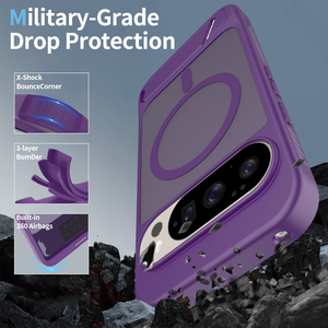 Coque rigide simple PC translucide avec chargeur sans fil magnétique pour Google Pixel 9/9 Pro béquille - Product Image 3