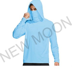 Sweat à capuche personnalisé sublimé UPF 50+ à manches longues, protection solaire extérieure, couleur unie, chemise de pêche grande taille, vêtements de pêche - Product Image 6