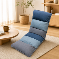 Canapé-lit pliant réglable 6 segments, fauteuil inclinable color block, matelas de relaxation pour salon et chambre à coucher