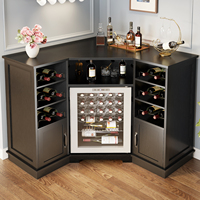 Armoire de cave à vin personnalisée pour château, avec refroidisseur intégré, étagère de rangement, style vintage, design antique, en chêne de qualité supérieure
