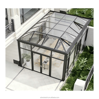 Conservatoire de jardin résidentiel, structure en alliage d'aluminium, double vitrage trempé Low-E, isolé thermiquement, insonorisé, alimenté à l'énergie solaire, sur mesure