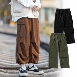 Pantaloni da Jogger larghi da uomo pantaloni a palloncino dorati - Product Image 1