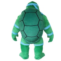Funtoys Tortue Ninja géante gonflable Costume de mascotte personnalisé en peluche Muscle Green Warrior Movie Carnaval Cosplay pour adulte
