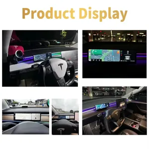 Màn hình hiển thị trên kính lái cho Tesla Model Y hoặc 3, hỗ trợ Carplay và Android Auto, cụm đồng hồ 8.8 inch, màn hình siêu mỏng, không che chắn khe gió điều hòa - Product Image 4