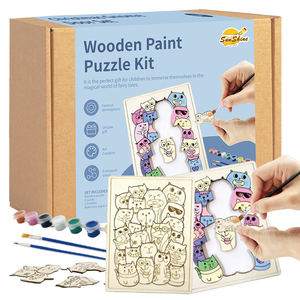 Kit <span class=keywords><strong>de</strong></span> Pintura <span class=keywords><strong>de</strong></span> Rompecabezas <span class=keywords><strong>de</strong></span> Madera No Tóxica <span class=keywords><strong>de</strong></span> Primera Calidad para Niños, Manualidades Creativas, Regalo Educativo <span class=keywords><strong>de</strong></span> Cumpleaños para Niños y <span class=keywords><strong>Niñas</strong></span> - Product Image 1
