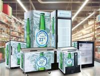 Calcomanías Duraderas para Refrigeradores Comerciales de Interior/Exterior, Impresión Personalizada en Color CMYK, Tamaño Personalizado, Vinilo Publicitario para Empresas de Bebidas