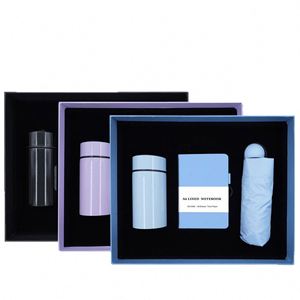 Coffret Cadeau Promotionnel d'Entreprise : Carnet en PU, Parapluie et Gobelet avec Logo Personnalisé pour Cadeaux de Bienvenue d'Affaires - Product Image 4