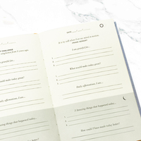 Carnet de gratitude quotidien personnalisé A5 en lin avec couverture rigide, impression inspirante, non daté