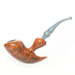 Muxiang Handmade Briarwood Pipe Bent Type 3mm Solid Wood Tobacco Pipe For Men - Product Image 5