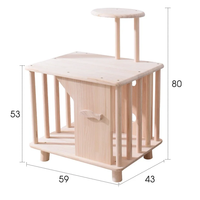 Maison pour chat en bois créative, écologique, facile à nettoyer, table de chevet pour chats de petite et moyenne taille