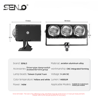 Phare antibrouillard laser Senlo X3 140W haute puissance à 3 lentilles, faisceau Hi/Lo, super lumineux, pour calandre avant de voiture et moto