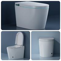 Ensemble WC intelligent japonais de luxe 2026 avec télécommande, cuvette allongée, chasse d'eau automatique, siège chauffant, siphon en S, équipement de salle de bain pour la maison