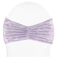 Bande de chaise en velours à volants, rubans de chaise en spandex pour housse de chaise extensible, décoration de mariage, événement, fête