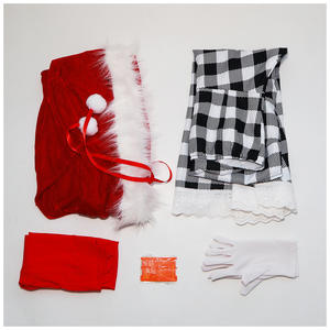 Disfraz <span class=keywords><strong>de</strong></span> Cindy, <span class=keywords><strong>la</strong></span> Niña <span class=keywords><strong>de</strong></span> Navidad, Disfraz <span class=keywords><strong>de</strong></span> Anime <span class=keywords><strong>de</strong></span> Grinch Navideño, Conjunto Completo, Vestido a Cuadros Blanco y Negro y Capa Roja, Vestido <span class=keywords><strong>de</strong></span> Fiesta - Product Image 4