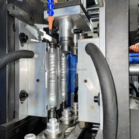 Máquina Sopladora de Botellas PET Totalmente Automática de Alta Producción, Dos Cavidades, Controlada por PLC, Componentes SMC, Motor y Rodamientos