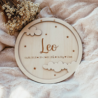 Signe d'annonce de nom de bébé en bois, signe d'annonce de naissance, signe nouveau-né Hello World pour cadeau de pépinière de douche de bébé