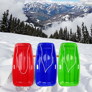 Toboggan en plastique durable pour enfants adultes avec corde de frein Traîneau portable <span class=keywords><strong>Double</strong></span> <span class=keywords><strong>luge</strong></span> Enfants Descente Ski Hdpe Cadeau - Product Image 3