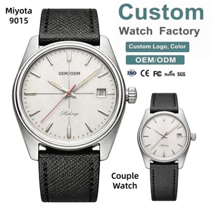 นาฬิกาข้อมือผู้ชายแบบสั่งทำ OEM ขนาด 40 มม. ดีไซน์บางเฉียบ ใช้กลไก Miyota 9015 ระบบไขลานอัตโนมัติ สไตล์คลาสสิก หรูหรา เหมาะสำหรับธุรกิจและงานทางการ - Product Image 1