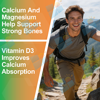 Comprimés de calcium, magnésium, zinc et vitamine D3 en marque privée OEM/ODM, 90 unités, pour la santé osseuse et le bien-être des articulations des enfants et des adultes