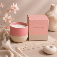 Bougie artisanale en cire de soja, aromathérapie, parfum oud naturel, pot en céramique, mèche unique, décoration d'intérieur, cadeau de mariage