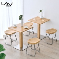 Ensemble de tables et chaises de café, style rétro vintage, bon prix, pour le restaurant, 4 pièces