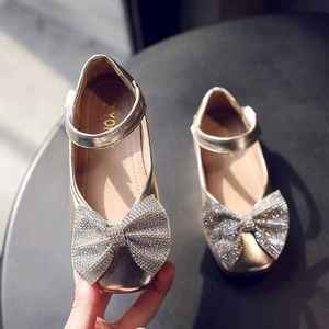 3D女の子靴光沢のある弓とルーズラインストーン環境にやさしい直販工場 - Product Image 4