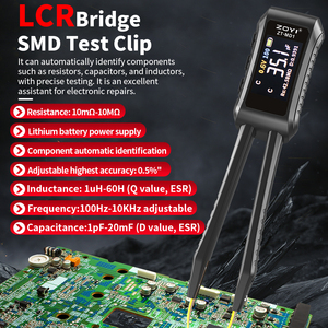 Nouvel Arrivage ZT-MD1 Multimètre Automatique avec Pince de Test SMD pour Mesure de Résistance, Capacité, Continuité et Diode, Personnalisable OEM - Product Image 2
