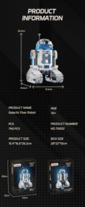 70002 R2-D2 Robot Reparador Galáctico, Juguetes de Ladrillos, 740 Piezas, MOC Star, Juego de Bloques de Construcción para Jugar y Exhibir - Product Image 6