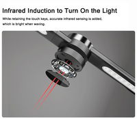 Lampe de bureau LED DC à double éclairage en aluminium, lumière blanc chaud, moderne et minimaliste, avec mémoire, pliable, pour lecture, électrique