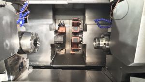 HS HTS 8-DIIY Eight Inches Double Spindles Double Y-Axis Power Turret <b>CNC</b> Lathe Slant Bed Horizontal Structure Medium Duty - Product Image 2