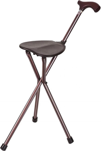 Tongkat Jalan Aluminium Grosir yang Dapat Disesuaikan, Lipat, dengan Kursi, Desain Tiga Kaki, Kapasitas 250 Lbs, Perlengkapan Medis untuk Berjalan, Perabot Rumah - Product Image 3