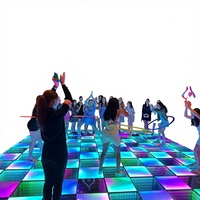 Dalles de sol LED innovantes à capteur de mouvement RGB, indice de protection IP67, taille personnalisable, activation sonore, contrôle DMX512, matériau chromé, garantie 2 ans