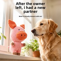 Jouet à mâcher créatif en peluche polyester en forme d'animal, durable, résistant aux morsures, compagnon idéal pour animaux de compagnie