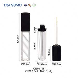 Tubes de gloss à lèvres vides triangulaires, baguette en cristal, mini tubes de gloss à lèvres, tubes d'huile à lèvres de 5 ml avec miroir - Product Image 2