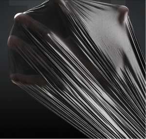 Sac poubelle Kangle sur mesure en LDPE/PE noir avec cordon de serrage, robuste, anti-fuite, pour la maison et la cuisine - Product Image 3