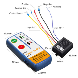 Controlador de interruptor de cabrestante eléctrico de 12V y 24V, accesorios de Control remoto inalámbrico para Jeep, ATV, SUV, camión, Autotruck Universal - Product Image 6