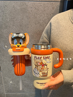Tasse en acier inoxydable Tom et Jerry 750 ml, gourde pour enfants avec couvercle et boîte cadeau pour offrir et usage domestique