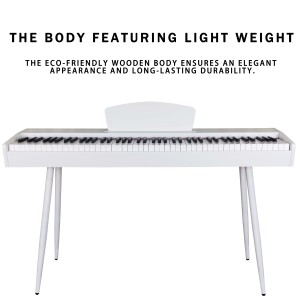 <span class=keywords><strong>Piano</strong></span> numérique portable professionnel à vendre, clavier 88 touches, planche sonore en bois massif, action <span class=keywords><strong>de</strong></span> marteau, haut-parleur intégré, rechargeable - Product Image 4