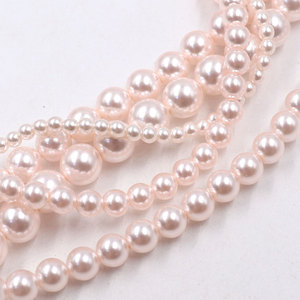 Bán Buôn Sản Xuất Ngọc Trai Sợi Màu Hồng Cao Cấp Hoàn Hảo Vòng Thủy Tinh Ngọc Trai Hạt Chuỗi Đồ Trang Sức 3-10Mm - Product Image 4