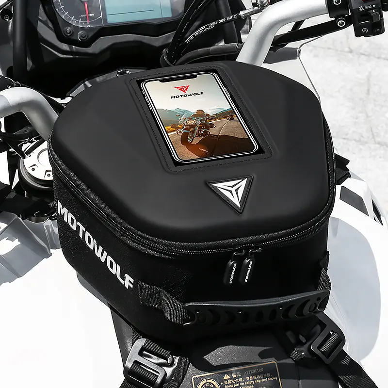 Motowolfモーターサイクルユニバーサルモデルガスオイル燃料タンクバッグ防水バックパックモーターサイクルサドルバッグ