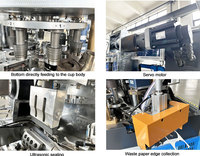 Machine automatique de fabrication de gobelets en papier jetables GD-280, machine à fabriquer des verres en papier pour restaurants et exploitations agricoles