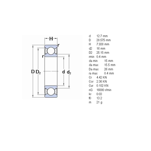 0.5x1.125x0.3125インチ<span class=keywords><strong>R8</strong></span>-<span class=keywords><strong>2RS</strong></span> R8RS <span class=keywords><strong>R8</strong></span> <span class=keywords><strong>2RS</strong></span> EE4ZZ列ダブルシール深溝ミニボールベアリングモーター用 - Product Image 4